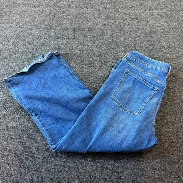 Old Navy High-Rise Wow Wide Leg Jeans Size 14 Petite Blue Denim