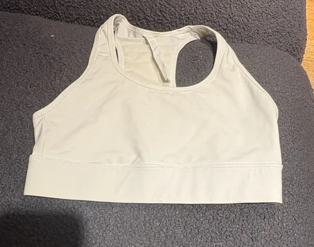 Fabletics Sports Bra Size S White Athletic Racerback