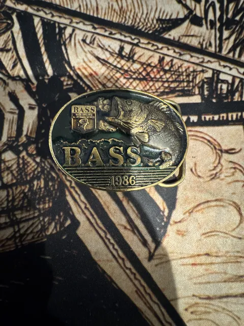 B.A.S.S. Vintage 1986 Limited Edition Brass Belt Buckle Made in USA