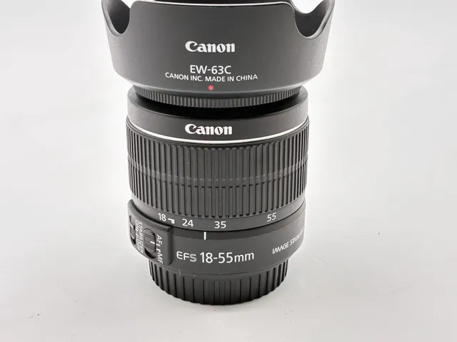 Canon EF-S 18-55mm f/3.5-5.6 IS II Zoom Lens w/ EW-63C Hood & Caps