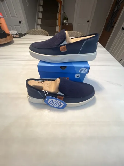 Hey Dude Sunapee Craft Casual Slip-On Navy Blue Loafer Shoes