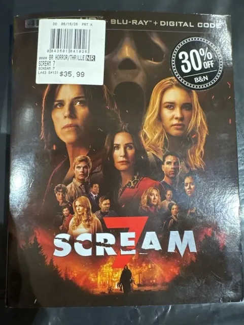 Paramount Scream 7 4K Ultra HD Blu-ray + Digital Code New