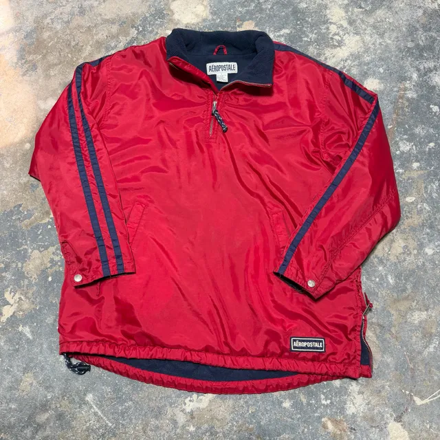 Vintage Aeropostale Bomber Jacket Mens Large Red Fleece Lined Y2K ...,