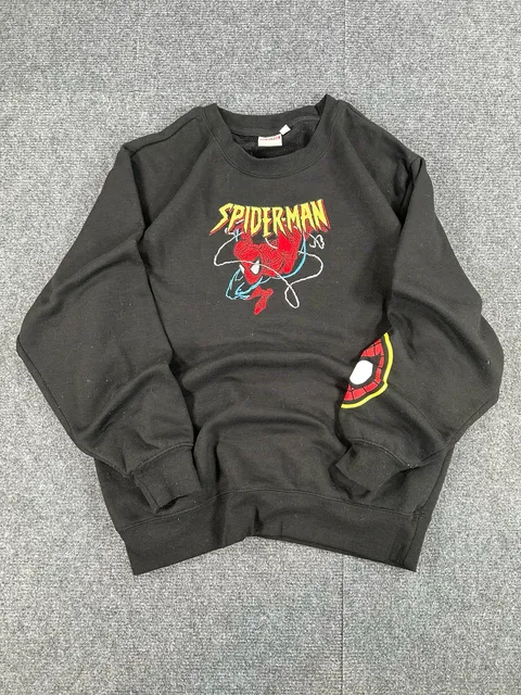 Marvel Spider-Man Sweatshirt Size M Black Graphic Crewneck