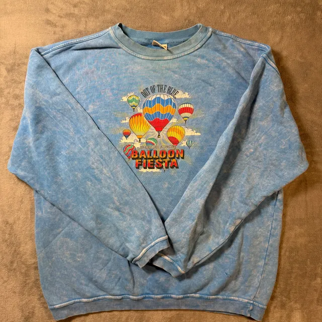 Y2K Vintage Albuquerque International Balloon Fiesta Sweatshirt Blue