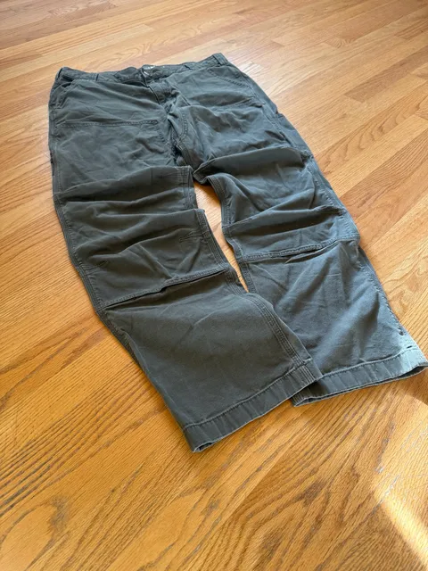 Carhartt Relaxed Fit Work Pants 38x32 Green Duck Canvas Utility