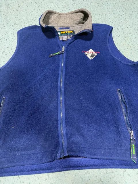 Eddie Bauer EBTek Expedition Fleece Vest Size M Blue