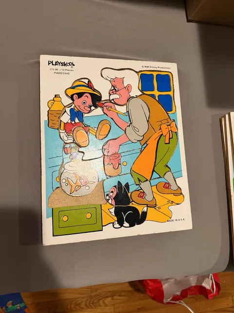 Playskool Pinocchio Wooden Puzzle 375-06 15 Pieces