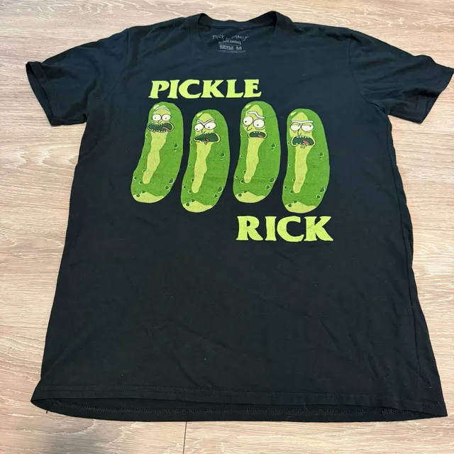 Rick and Morty Pickle Rick T-Shirt Size M Black