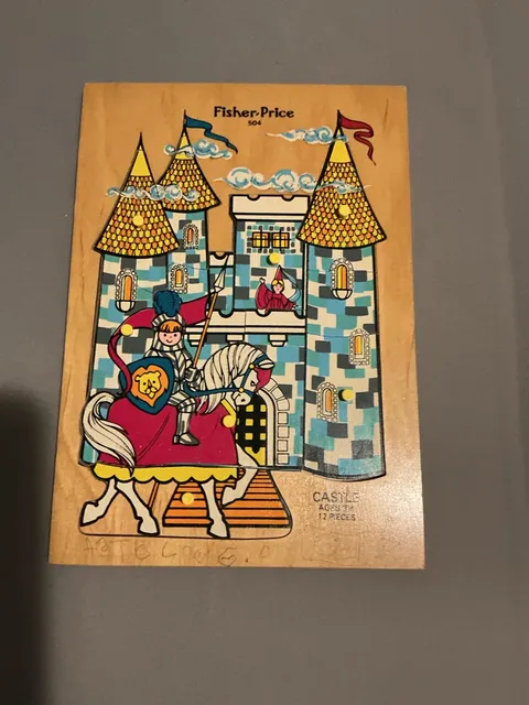 T.S. Shure Little Wooden Book Fairytale Castle Woodcut Book