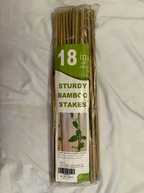 Sturdy Bamboo Stakes 18 Inch 30 Pack