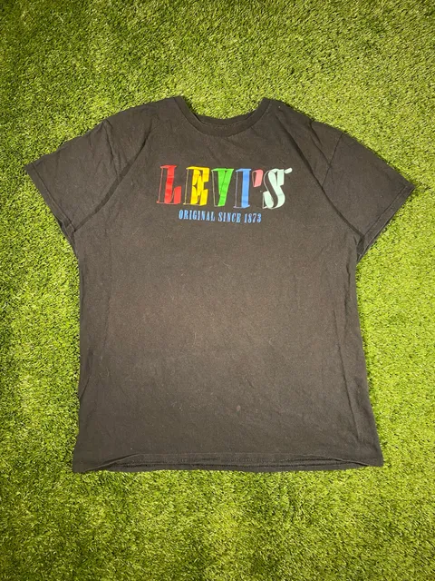 Levi's Graphic T-Shirt Size M Black Original Since 1873 Logo