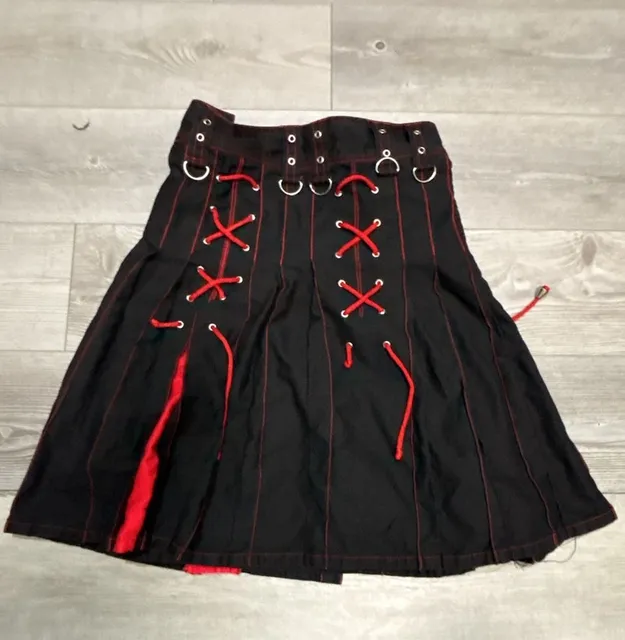 Tripp NYC Black and Red Corset Lace-Up Skirt