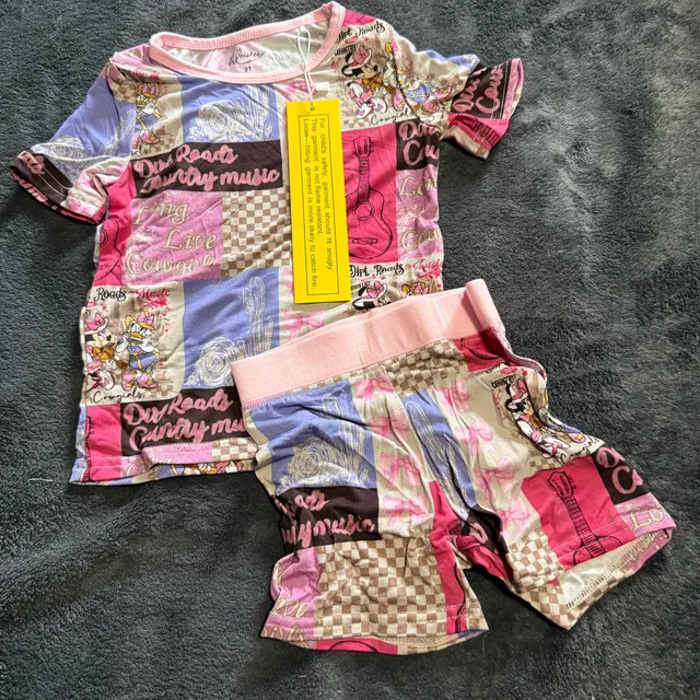 Weiwei Set 2T Cowboy Country Minnie Daisy Print