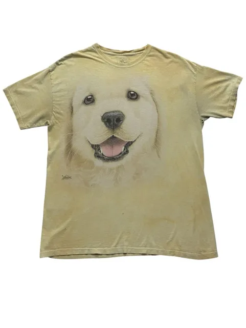 The Mountain Golden Retriever Puppy T-Shirt Size XL
