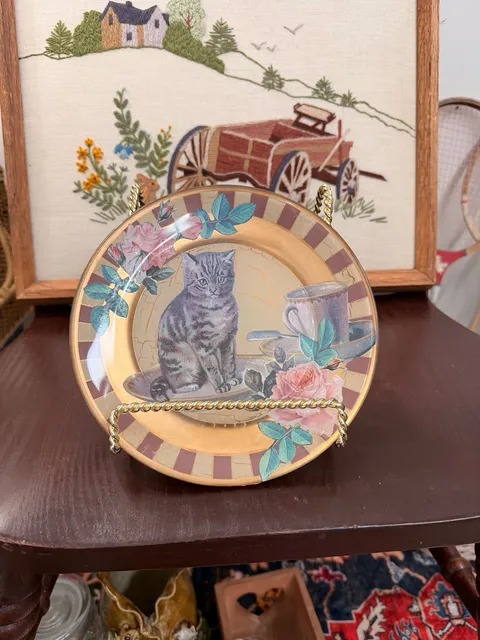 Katherine's Collection Cats Decorative Plate Wall Plate Home Cottage Decor