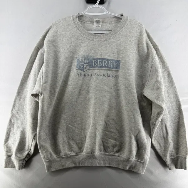 1672 Gildan Berry Alumni Association Size L Grey Sweatshirt