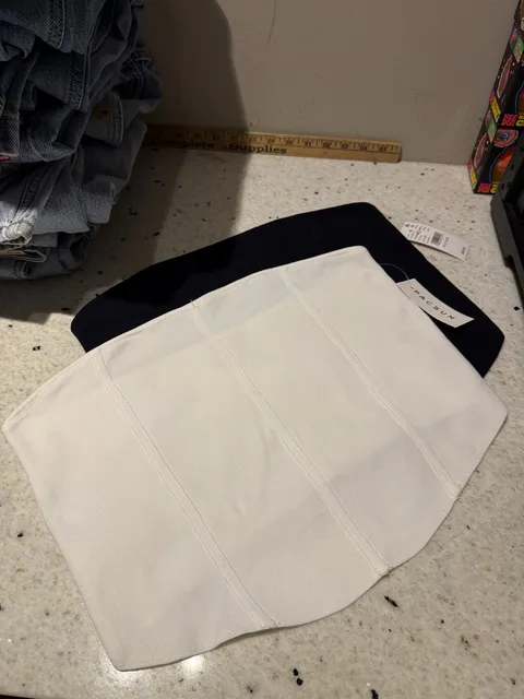 Two PacSun LA Hearts Bandage Tube Top Size XL White and Black