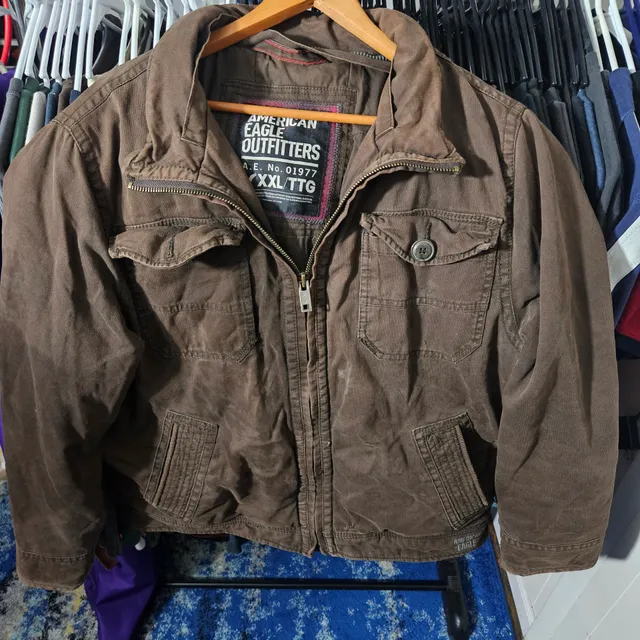 American Eagle Outfitters Field Jacket XXL Brown Utility Coat