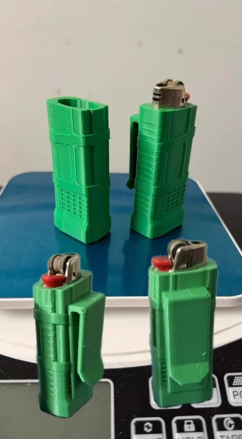 AR MAG Green BIC Lighter Case with Belt Clip