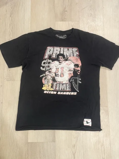 Mitchell & Ness Deion Sanders Prime Time T-Shirt Size L Black