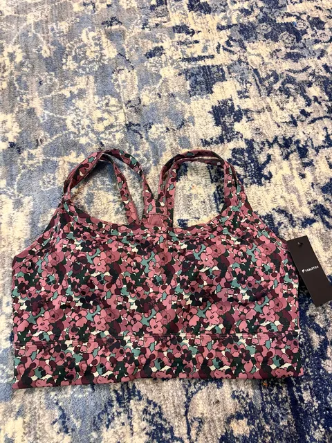 Fabletics Floral Sports Bra XXL/1X Pink