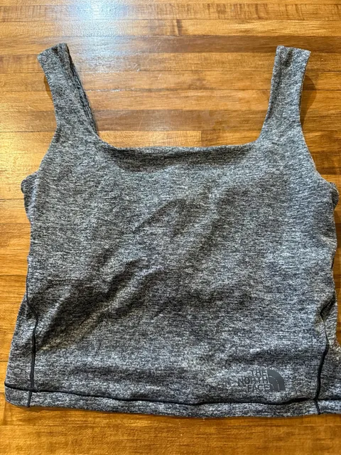 The North Face Athletic Tank Top Size S Gray Marled Crop (q1)