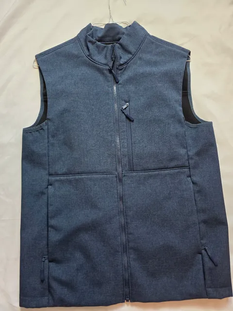 Quince Softshell Full-Zip Vest Heather Deep Navy