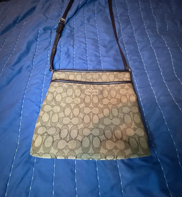 Coach Signature C Khaki Brown Crossbody Bag F29860