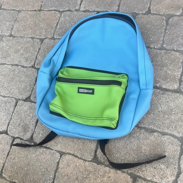 ThePureBag The Pure Bag Antimicrobial Backpack 17 Inch Blue Green *Discontinued*