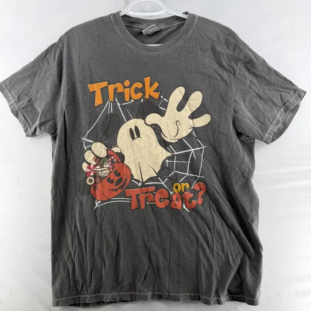 1674 Comfort Colors Mickey Mouse Halloween Trick Or Treat Size L