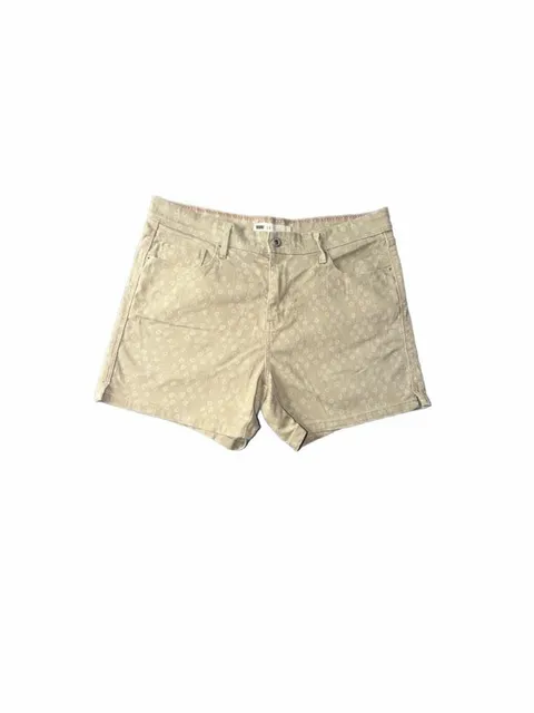 Levi's Corduroy Shorts Size 14 Beige Tan Floral Print Chino