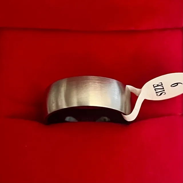 Tungsten Brushed Titanium Steel Silver 8mm Ring Size 9 Band