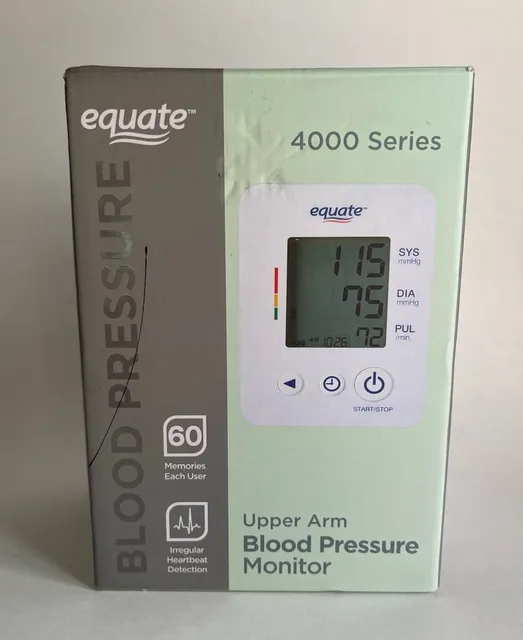 Equate 4000 Series Upper Arm Blood Pressure Monitor New in Box