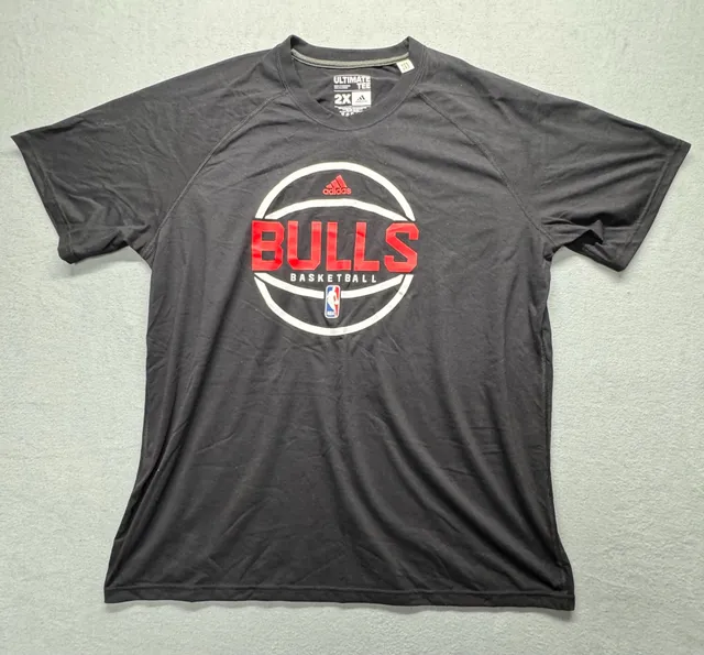 Adidas Chicago Bulls Ultimate Tee Size 2X Black Basketball T-Shirt