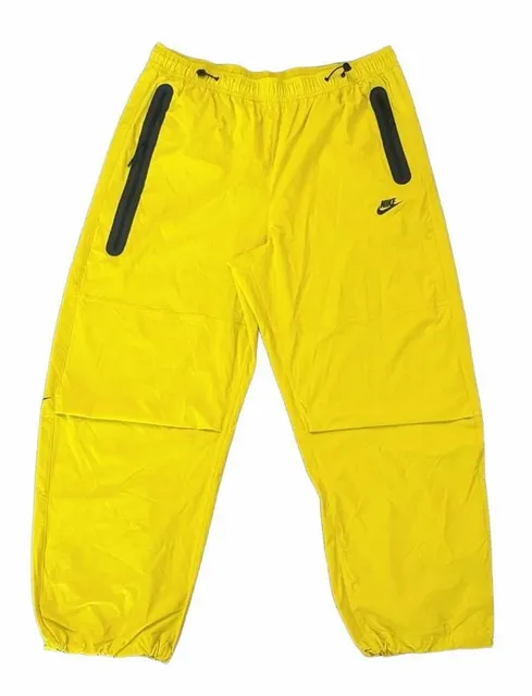 Nike Woven Pants Size XL Yellow Cargo Tech Trackwear