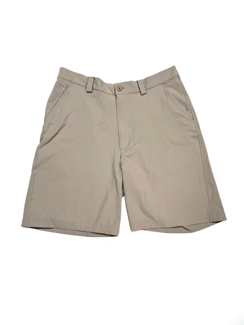 Under Armour Men's Shorts Size 36 Preppy Golfcore Country Club Old Money Quiet Luxury Y2K Khaki Tan Golf Chino Flat Front Performance Stretch Nylon
