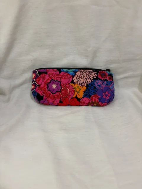 Vera Bradley Quilted Floral Cosmetic Pouch Pencil Case