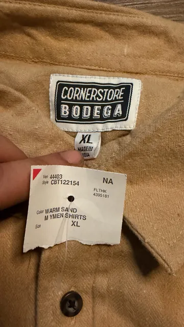 Cornerstore Bodega Warm Sand Shirt Size XL