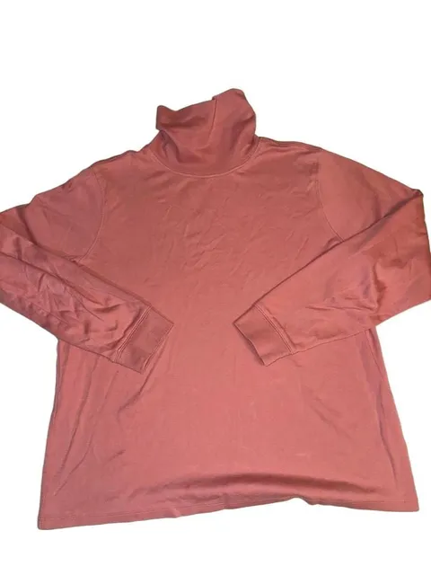L.L. Bean Turtleneck Shirt Size L Reg Pink Long Sleeve