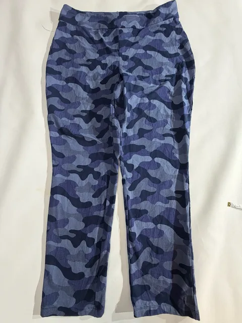 Women with Control Blue Camo Print Stretch Pants Size L