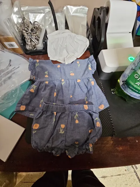 (519) Carter's Child Of Mine dress and 2 diaper Covers Size 0-3m and the white one is  3months