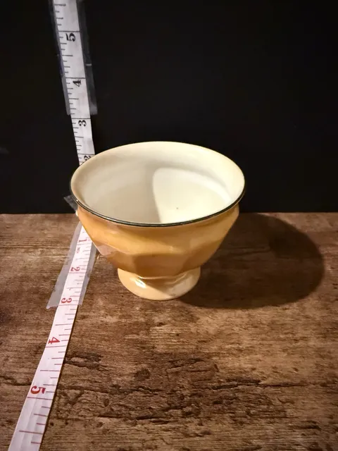 P.A.L.T. Czechoslovakia Pedestal Bowl Yellow Lusterware