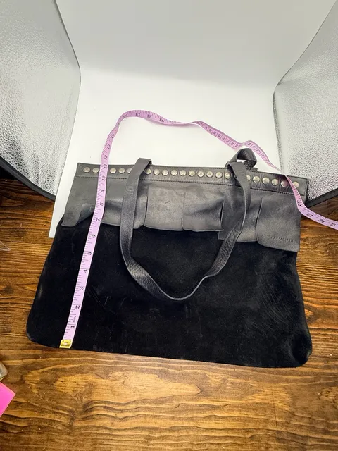 Andrea Mabiani Studded Black Suede Shoulder Bag