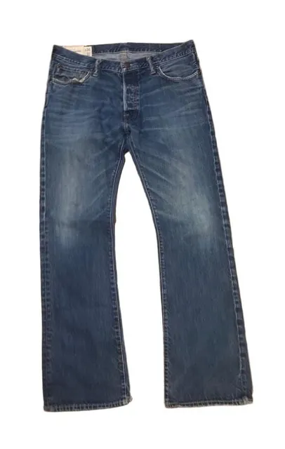 Abercrombie & Fitch Bootcut Jeans 34x32 Blue Denim