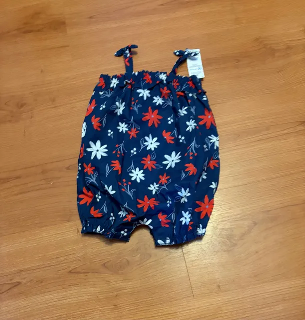 Carter's Just One You Floral Romper Size 18m Blue Red White