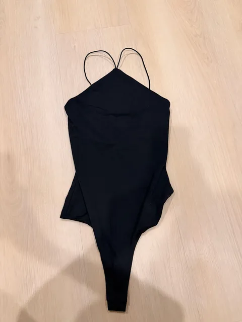 Black Halter Bodysuit