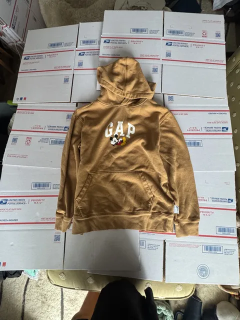 Gap x Disney Mickey Mouse Kids Hoodie XXL 14-16 Tan Brown