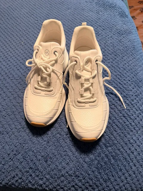 Michael Kors Olympia Trainer White Leather Sneakers