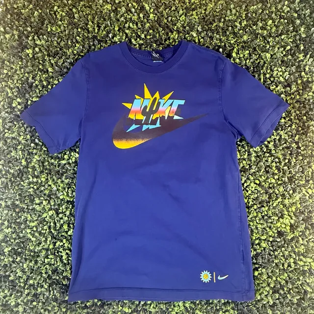 Nike Exploration Series Cactus Logo T-Shirt Size M Blue Southwestern